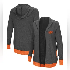 Colosseum NWT Charcoal Oklahoma State Cowboys Steeplechase Hooded Cardigan Sz M thumbnail 1