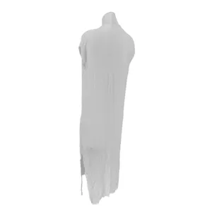Womens White Floral Embroidered Vneck Beach Summer Boho Swim Cover Up Dress Mw thumbnail 2