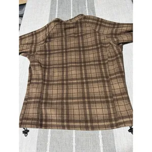 Columbia‎ Womens Brown Plaid Full Zip Fleece Jacket Mock Neck Size Large thumbnail 5