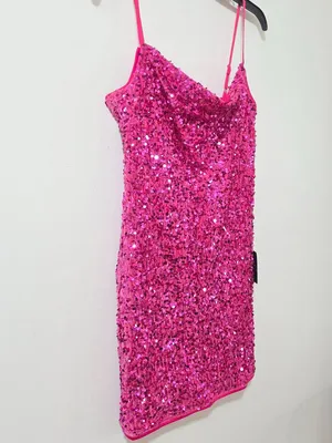Lulus Dazzling Vibe Magenta Sequin Mini Bodycon Dress - Pink Magenta - Size M thumbnail 4