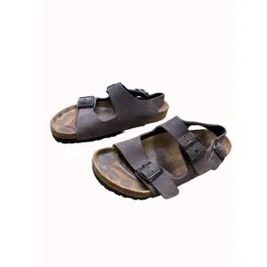 Birkenstock gray women’s leather suede shoe sandal size 5.5 (36) SKU 4298 thumbnail 2