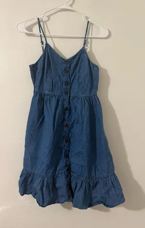 Japna Denim Cotton Sleeveless Mini Dress | Size: XS thumbnail 1