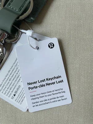 Lululemon Never Lost Keychain - Willow Leaf/Meadow Haze/Silver thumbnail 3
