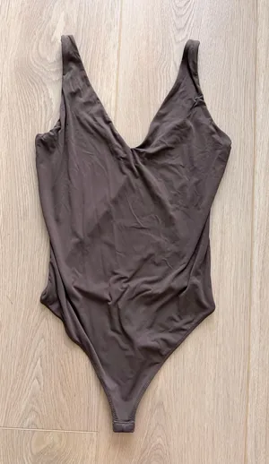 Forever 21 Brown Plunge Thong Bodysuit thumbnail 1