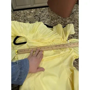 Revolve Sovere Bliss One Shoulder Midi‎ Dress Butter yellow size Small $229 MSRP thumbnail 9