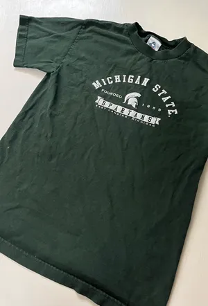 michigan state university shirt Green thumbnail 1