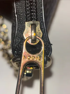 Lodis Black Pebbled Leather Shoulder Bag W/ Gold Chain Preloved Great Condition thumbnail 8