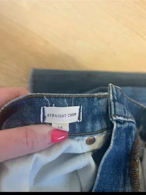 Madewell Faded Blue Distressed Straight Jeans thumbnail 6