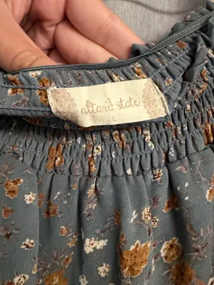 Altar'd State Skirt Floral Ruffle Mini thumbnail 4