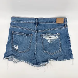 American Eagle Strigid High Rise Distressed Denim‎ Shorts Blue Women Size 10 thumbnail 5