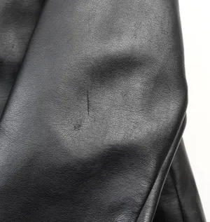 Vintage Faux Vegan Black Leather Jacket Blazer thumbnail 15