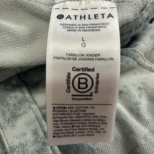 Athleta Farallon Joggers Pants Womens Large‎ Fog Camo Coast Athleisure Gym Soft thumbnail 6