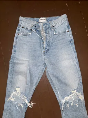 AGOLDE Light Blue Distressed Women’s Jeans thumbnail 2