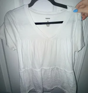 Sonoma Classic White Short Sleeve Top thumbnail 1