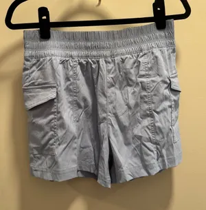 Yogalicious Light Blue Women's Cargo Shorts with Elastic Waist thumbnail 1
