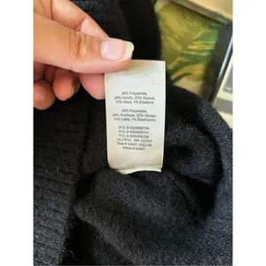 Wilfred Free Alpaca Blend Cowl Neck Sweater Black Ribbed Knit Women’s Size S thumbnail 4
