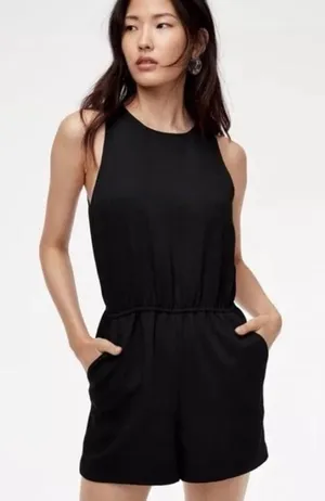 Wilfred Aritzia Rive romper black xxs thumbnail 1