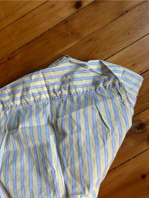 Frank & Eileen button down shirt - Barry small Yellow striped cotton thumbnail 4