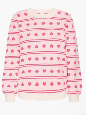 ICHI Brielle Jacquard Long Sleeve Pullover Sweater thumbnail 1
