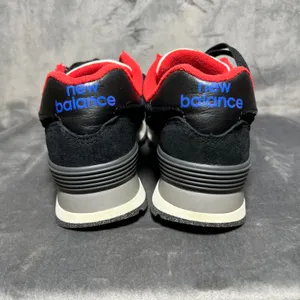 New‎ Balance 574 Womens 7.5 Black Red Blue Suede Sneakers WL574W32 thumbnail 3