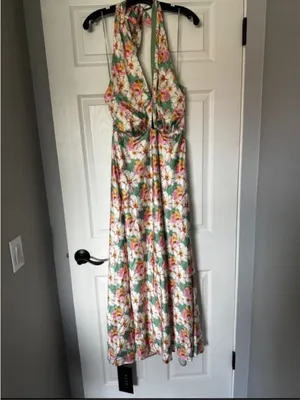 Astr Giova Floral Halter Midi Dress - Medium thumbnail 2