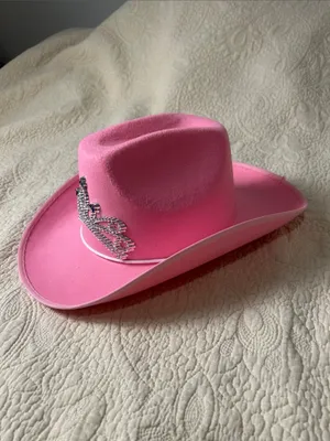 Pink Girls' Cowboy Hat with Rhinestone Tiara Accent thumbnail 2