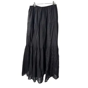 DISSH Fletcher Skirt Black Linen Blend Tiered Maxi NEW thumbnail 2