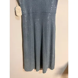 Altar'd State Bluebell Sequin Dress M Blue‎ NEW Faux Wrap Metallic Keyhole thumbnail 12
