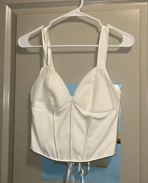 SheIn White Corset Top thumbnail 2