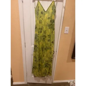 ZARA PRINTED MIDI DRESS GREEN, Size XL NEW WITH TAG thumbnail 6