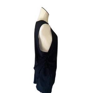 NWOT Free People Movement Black Tank Top Side Ruched Detail Medium Relax Fit thumbnail 5