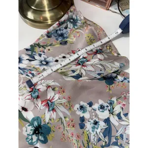 Luna Floral Wrap Dress Mauve Blue V-Neck Short Sleeve Small 17659 Soft‎ Romance thumbnail 9