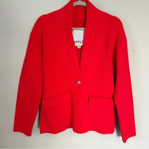 NVLT Knit Relaxed Sweater Blazer Medium Red thumbnail 1