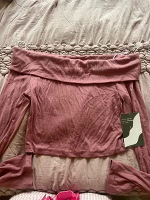 “Jolie” Off The Shoulder Top Pink Size M thumbnail 5