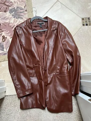 Leather Jacket Brown Size M thumbnail 1