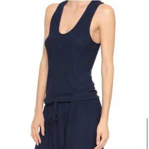 Ronny Kobo Yelena Sleeveless Jumpsuit in Navy Blue Size Small‎ thumbnail 3