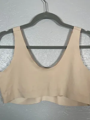 Knix Women Plus Size XXL Beige V-Neck Bralette No Pads Wireless Seamless Lounge thumbnail 4