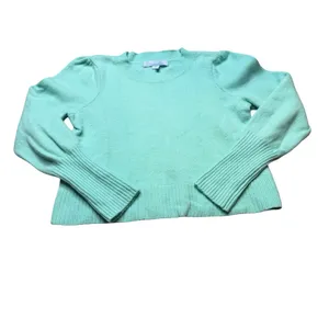 ✨🌊 Hill House Cropped Sylvie Merino‎ Wool Sweater Medium Ocean Wave 🌊✨ thumbnail 2