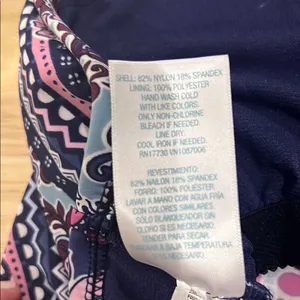 Kona Sol Pink and Blue Swim Coverup with Geometric Design thumbnail 4
