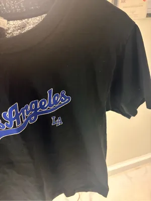 Los Angeles Apparel Tee - Black with Blue Script thumbnail 3