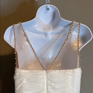 Adrianna Papell‎ White Embellished Mini Sheath Dress Bridal Holiday 8 Party thumbnail 10