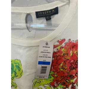 Joseph A Knit Sweater Top Sailboat Novelty NWT Size XL Preppy Artsy thumbnail 7