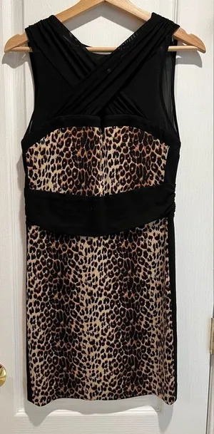 Bebe size medium sexy leopard print dress. thumbnail 1