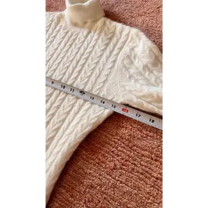 Tic Toc White Cable Knit Sweater Dress Size S Soft Minimalist Cozy thumbnail 4