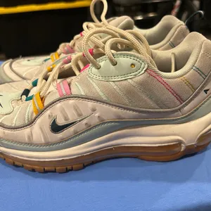 Nike White and Multi Color Air Max Sneakers thumbnail 3