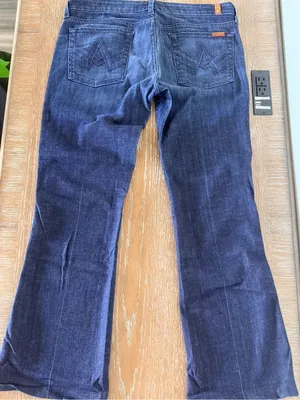 Women’s VTG 7 For All Mankind A-Pocket Bootcut Jeans Sz 31 Made in USA thumbnail 5