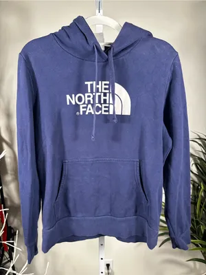 N119. The North Face Women’s Deep Navy Logo Pullover Hoodie thumbnail 1