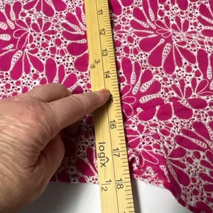 Loft size 8 heavily embroidered fit n flare ruffle cap sleeves dress thumbnail 11