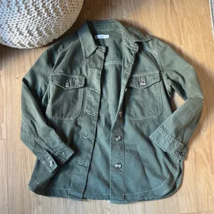 Mango Olive Denim Shirt thumbnail 1