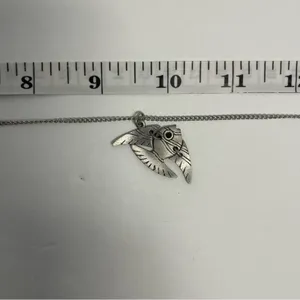 Angelfish Necklace Silver Pewter Toned Vintage thumbnail 5